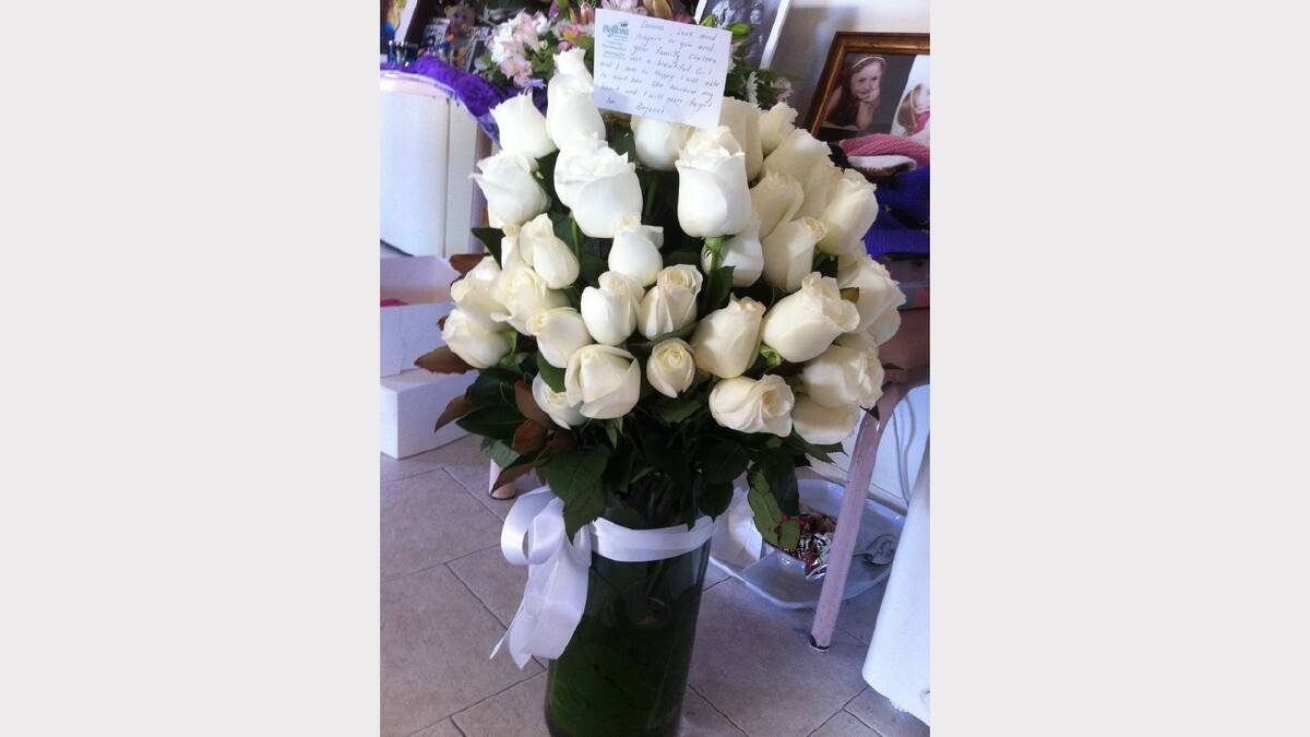 The bouquet Beyonce sent to Chelsea's mother Donna. 