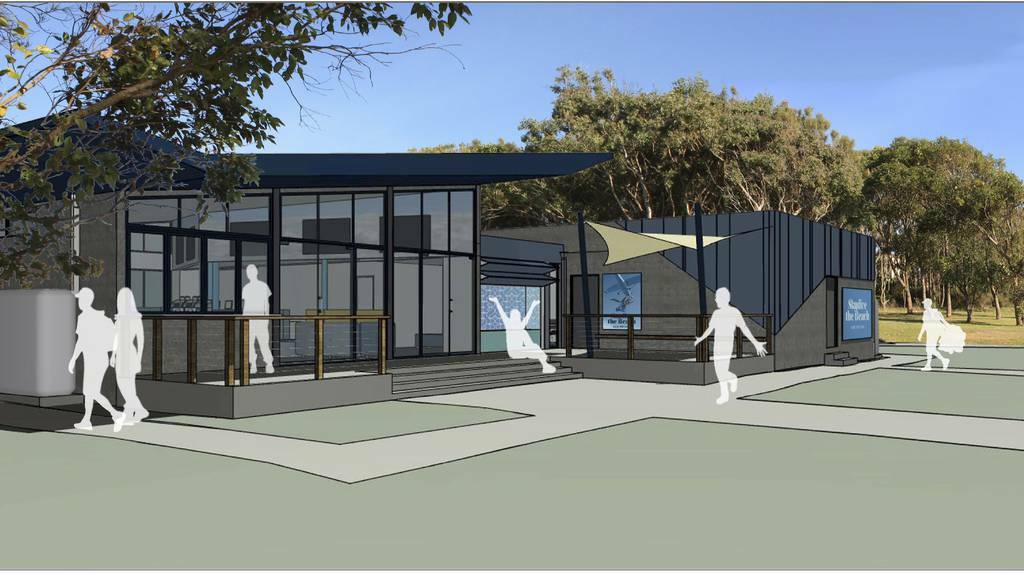 Skydive the Beach’s new administration building would include a reception area, merchandise shop, offices and kiosk.