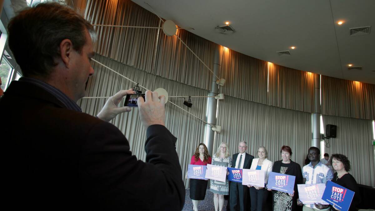 The Senate TAFE inquiry at City Beach function centre on Friday. Picture: ADAM McLEAN
