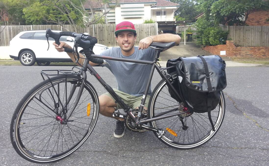 UOW graduate Alexander Beccari will complete his 1000-kilometre bike  ride for SpinalCure Australia in Wollongong on July 6.