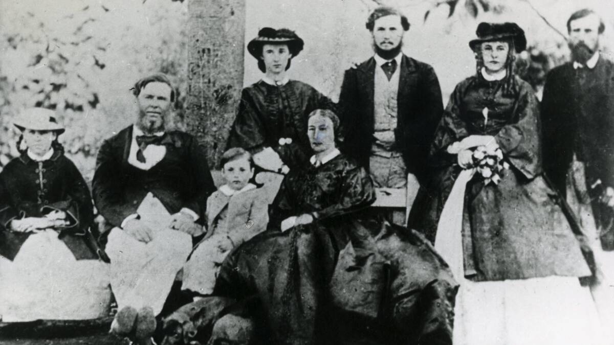 The Jenkins family of Berkeley Estate c1860. William Warren Jenkins is second from left. Picture courtesy of WOLLONGONG CITY LIBRARY and ILLAWARRA HISTORICAL SOCIETY