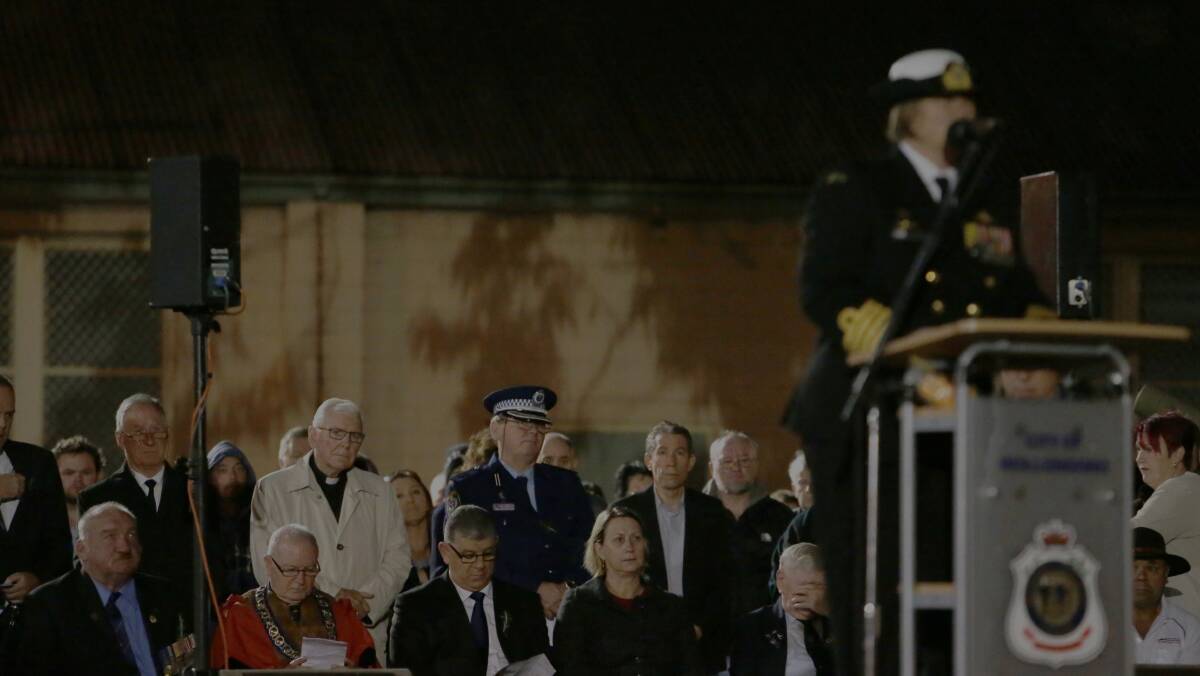 The Wollongong ANZAC day dawn service at the Wollongong cenotaph in McCabe park. Picture: ADAM McLEAN