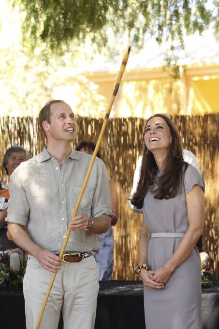 Prince William, Duke of Cambridge and Catherine, Duchess of Cambridge at the National Indigenous Training Academy at Ayers Rock Resort. 