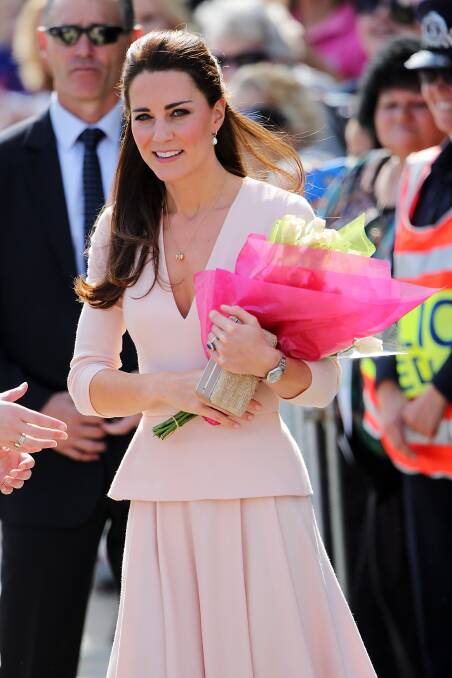 Catherine, Duchess of Cambridge arrives at the Playford Civic Centre on April 23, 2014 in Adelaide, Australia. Picture: GETTY IMAGES