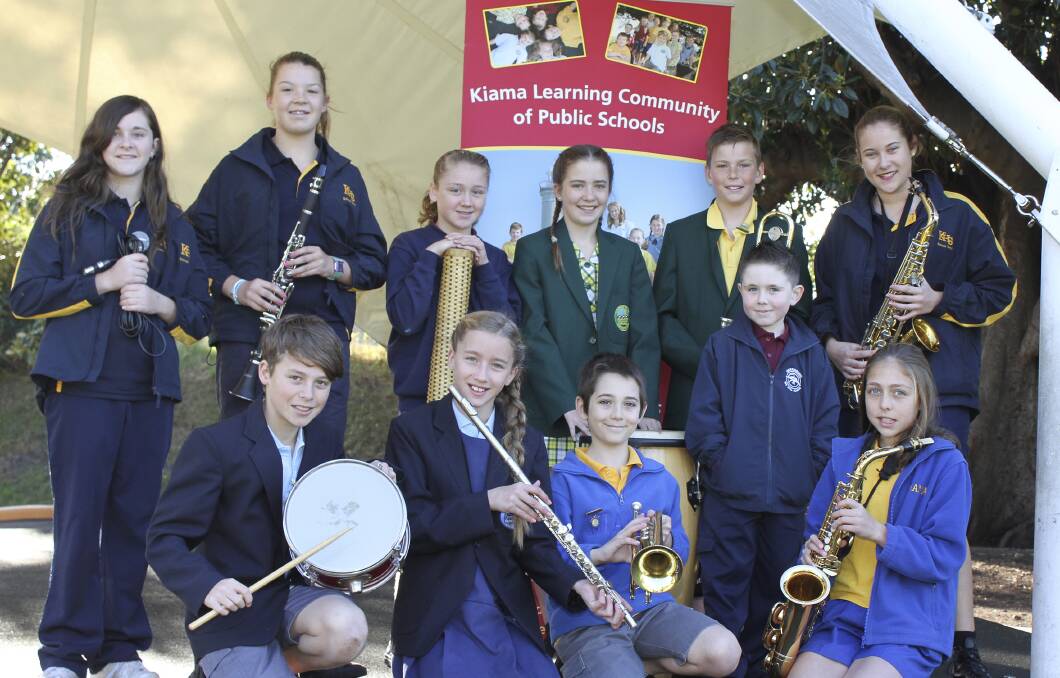 Students (back) Sophia Borserio, Kara Mitchell, Mackensie Morris, Charli Parker, Will Webb, Olivia Burke (front) Thomas North, Annie Schweitzer, Jai Sala, Jacob Turnbull and Zephanie Koorey who are looking forward to celebrating Education Week with a concert in Hindmarsh Park on July 31. Picture: DAVID HALL