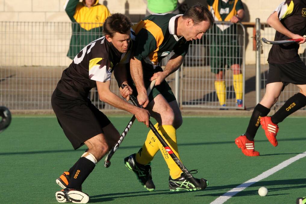 Nathan Wright (left) in recent action against Mittagong.