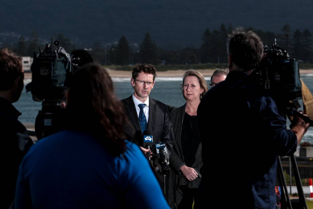 Federal MP's Stephen Jones and Sharon Bird speaking last week about a plan to help combat the growing jobs crisis faced in the region.