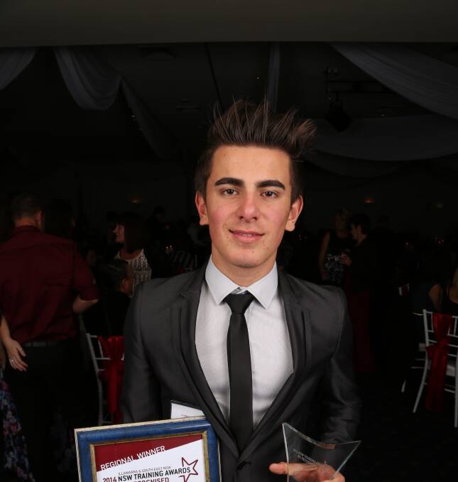 Leo Stanoevski was named the Vocational Training Committee’s (VTC) School Based Trainee of the Year at the 2014 Regional Training Awards this month. Picture: GREG ELLIS