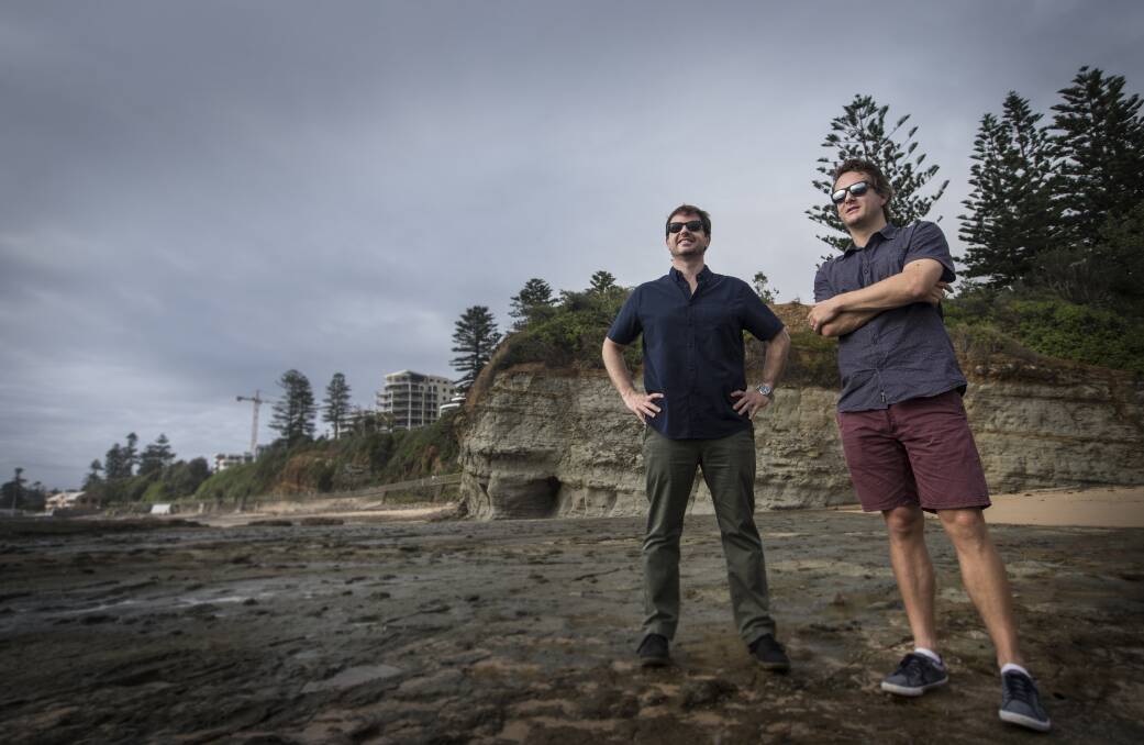 University of Wollongong academics Professor Chris Gibson and Dr Andrew Warren have been researching the history of surfing and surfboard making. They will talk about their findings at a Uni in the Brewery event. Picture: PAUL JONES