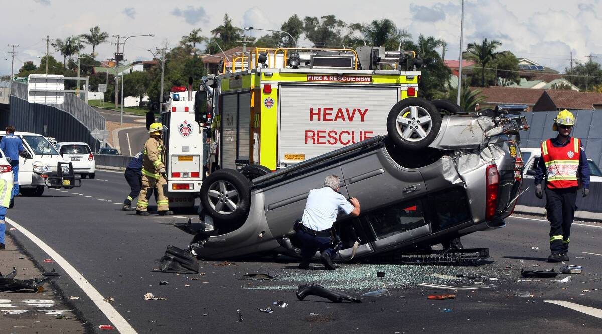 The scene of the crash at Woonona. Picture: SYLVIA LIBER