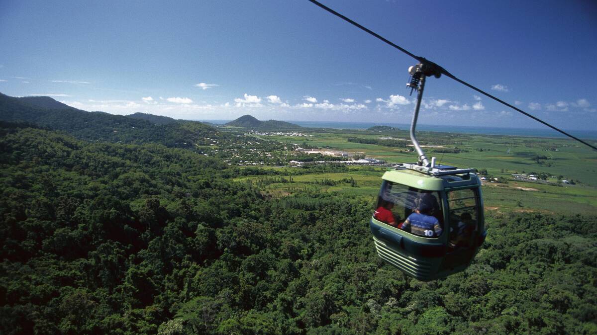 A gondola, like this one which is at Kuranda, north Queensland, has been suggested for Mount Keira look-out.