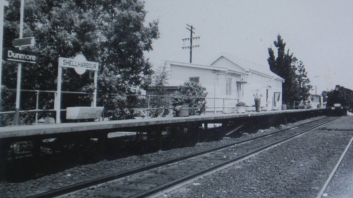 An image of the current Dunmore (Shellharbour) station when it had two separate name signs. Picture: MICHAEL KEELEN