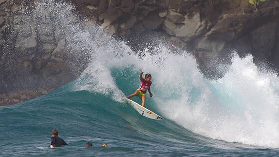 Sally Fitzgibbons was unable to produce the goods on the final day of the 2014 World Championship Tour.