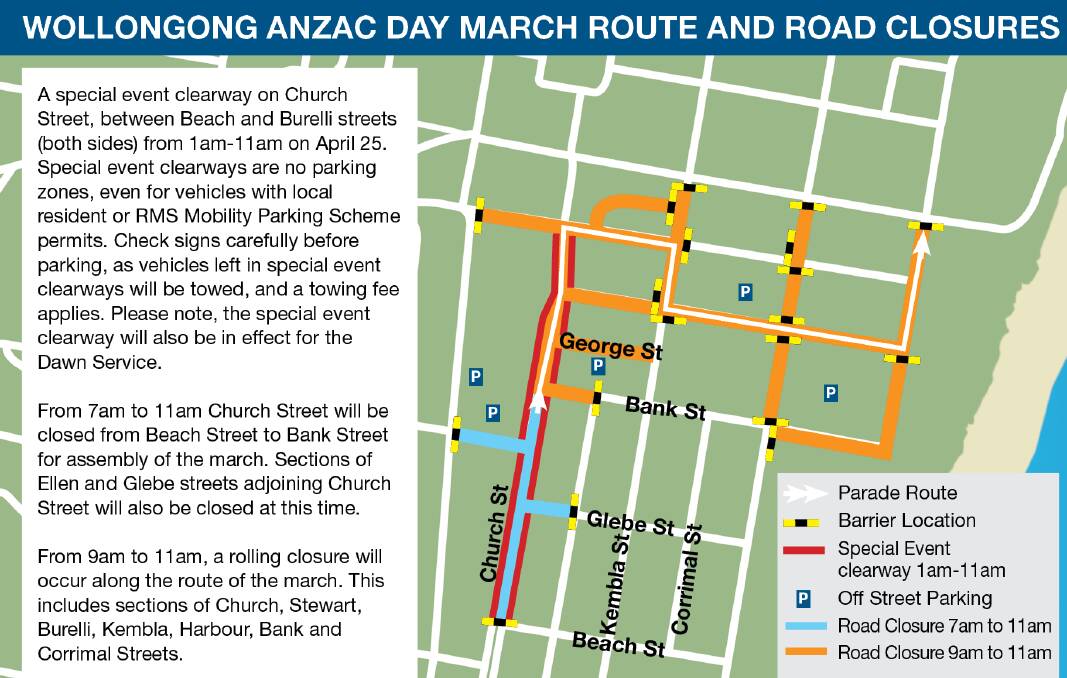 Wollongong's Anzac Day services guide 