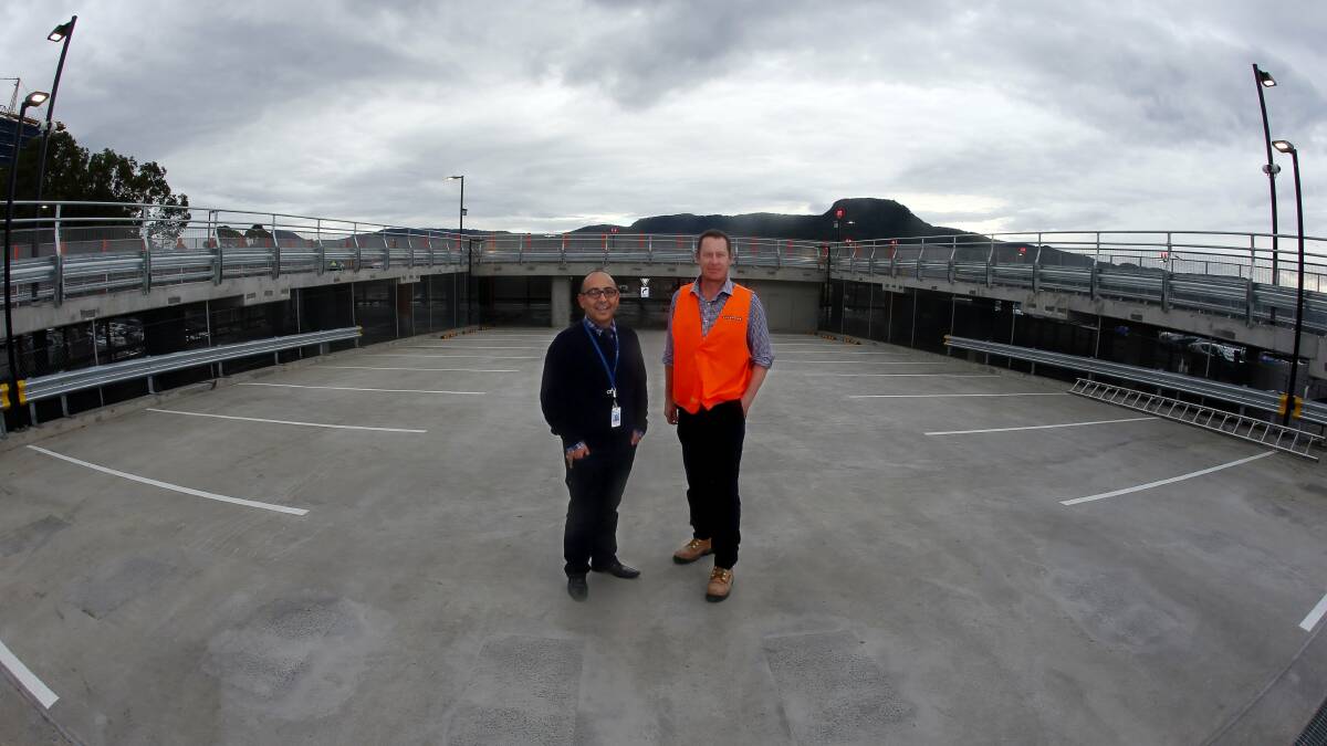 Wollongong Hospital’s parking woes should ease from Monday when the new $30.5million multi-deck carpark open up for business. Picture: ROBERT PEET