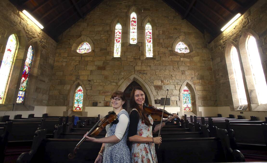 The Wish List Duo Emma Nixon and Nicole Murray will be performing at Bulli Uniting Church as part of the Illawarra Folk Festival.  Picture: KIRK GILMOUR