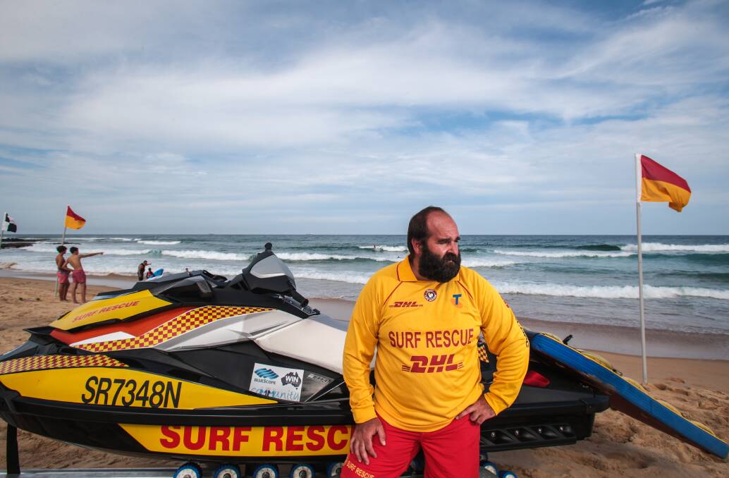 Craig and Sonia Zulian and Don Allan went back to Towradgi Beach on Thursday, the scene of a difficult night-time rescue of a 15-year-old boy whose surfboard had snapped, leaving him struggling in the water for an hour and 20 minutes. Picture: ADAM McLEAN