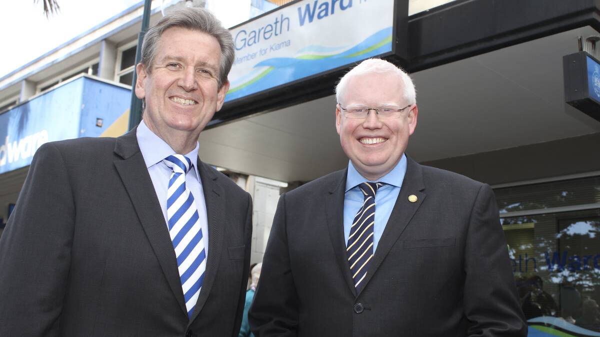 Kiama MP Gareth Ward with Barry O'Farrell.