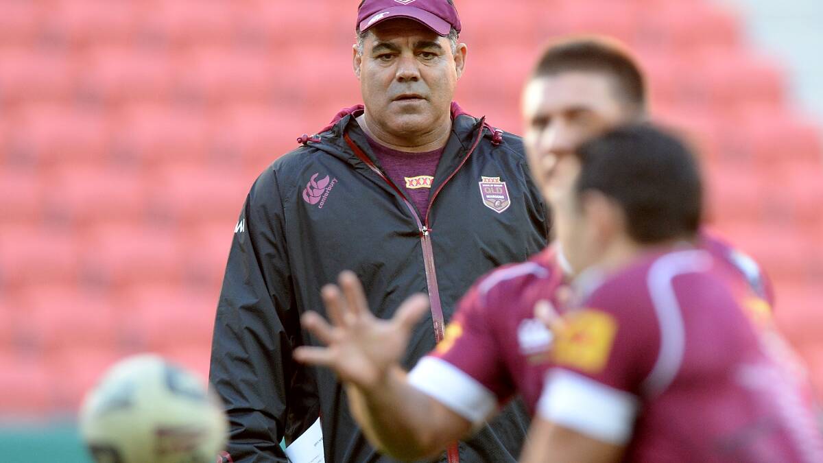 Mal Meninga at a Queensland training session. Picture: GETTY IMAGES