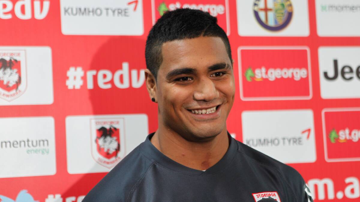 Dragons player Peter Mata'utia is turning heads. Picture: ORLANDO CHIODO
