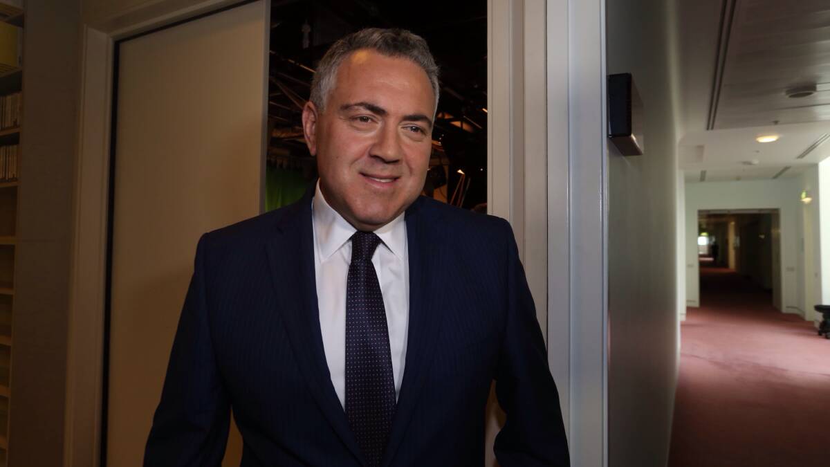 Treasurer Joe Hockey after a television interview on Sunday. Picture: ANDREW MEARES