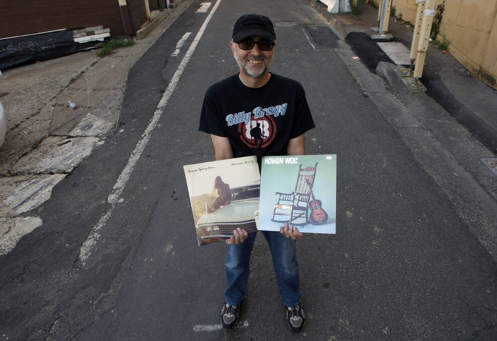 Tourist David Atkinson took time to score some albums while visiting from Adelaide. Picture: ANDY ZAKELI