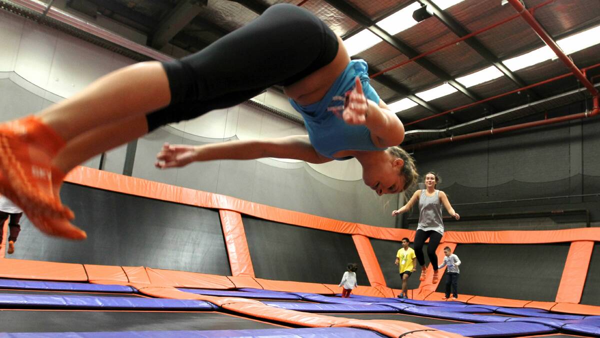 Trampoline parks, such as Sky Zone in Alexandria, have surged in popularity in recent years. Picture: JANIE BARRETT