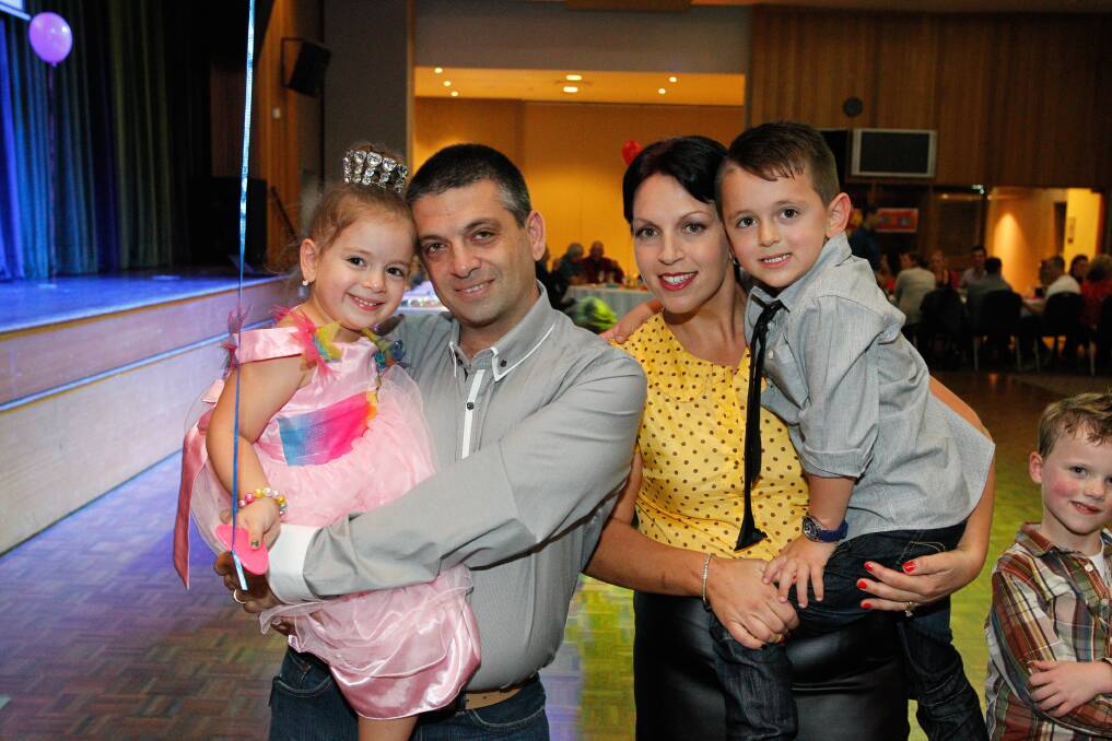 Jason and Maria Raso with children Amalia and Tony at City Diggers.