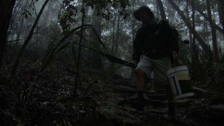 A scene from episode one, filmed at Burning Palms in the Royal National Park.