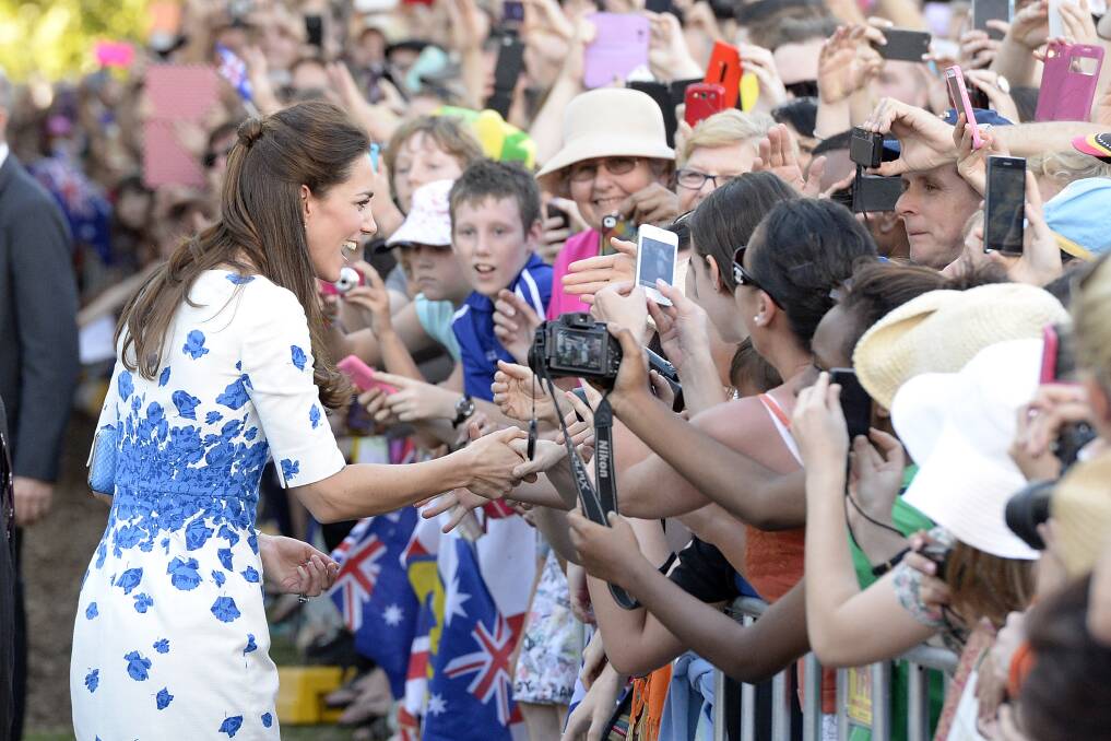 Catherine, Duchess of Cambridge, meets and greets members of the public in Queensland.