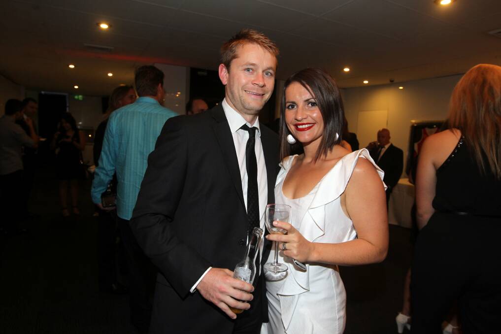 Courtney and Simon Beaton at the Wollongong Hawks gala dinner.