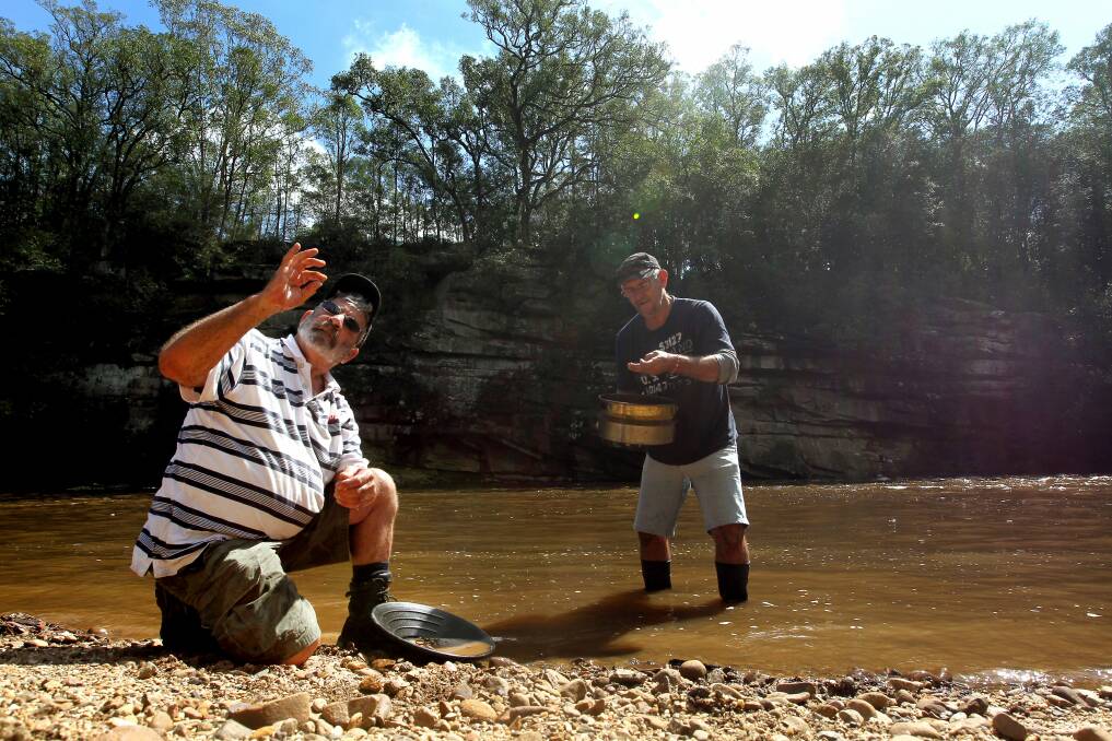 Adam Langland and his uncle Ross at Kangaroo River. Picture: SYLVIA LIBER