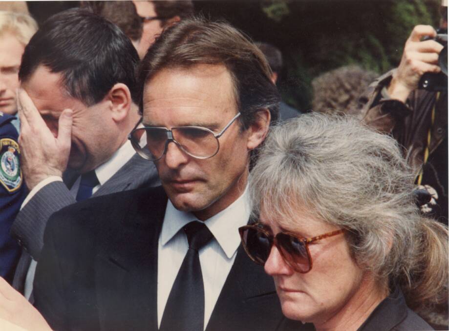 Pete and Christine Simpson at Ebony's funeral. Ebony House was opened in 1995 after Christine Simpson saw the need for a refuge for victims of crime. 