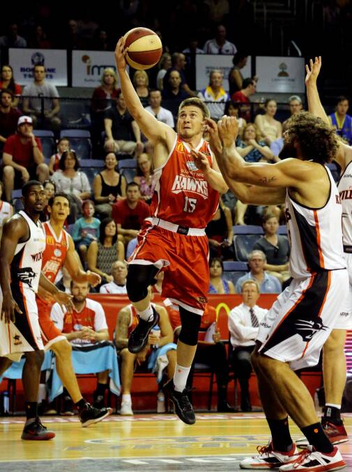 Game two of the NBL Finals Series between the Wollongong Hawks and the Perth Wildcats at WIN Entertainment Centre. Picture: ROBERT PEET
