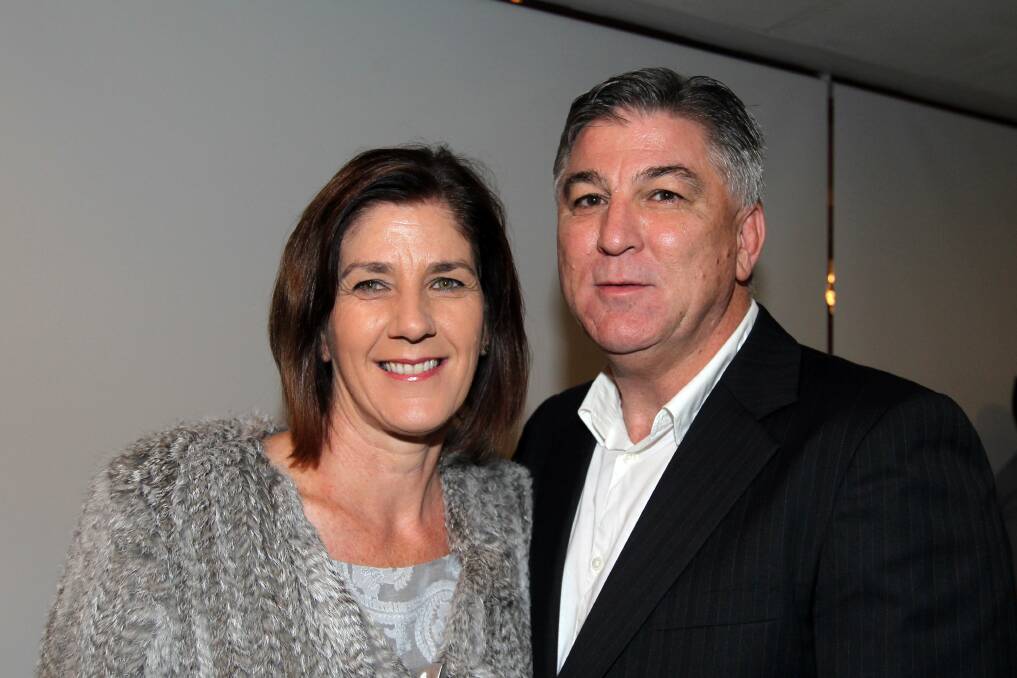 Joanne and Brendan Joyce at the Wollongong Hawks gala dinner.