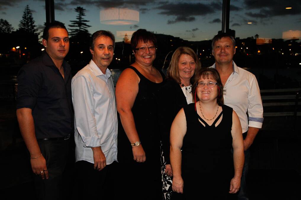Peter, Tony and Josephine Dal Santo, Jenny, Kristy and Nick Salvador at Harbourfront Restaurant. 