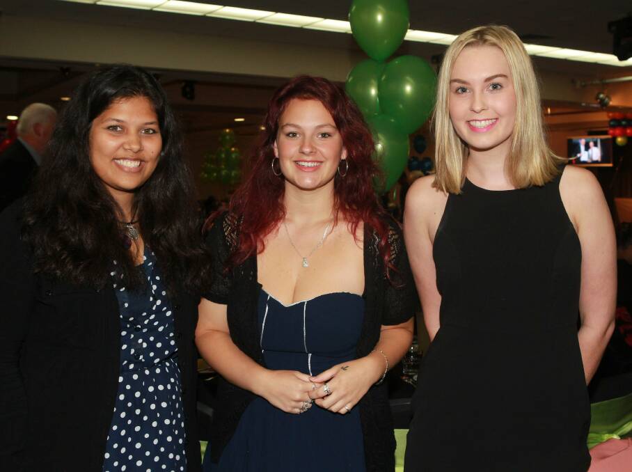 Andrea Daniels, Stephanie Pinilla and Caitlin Vickers at Wests Leagues Club.