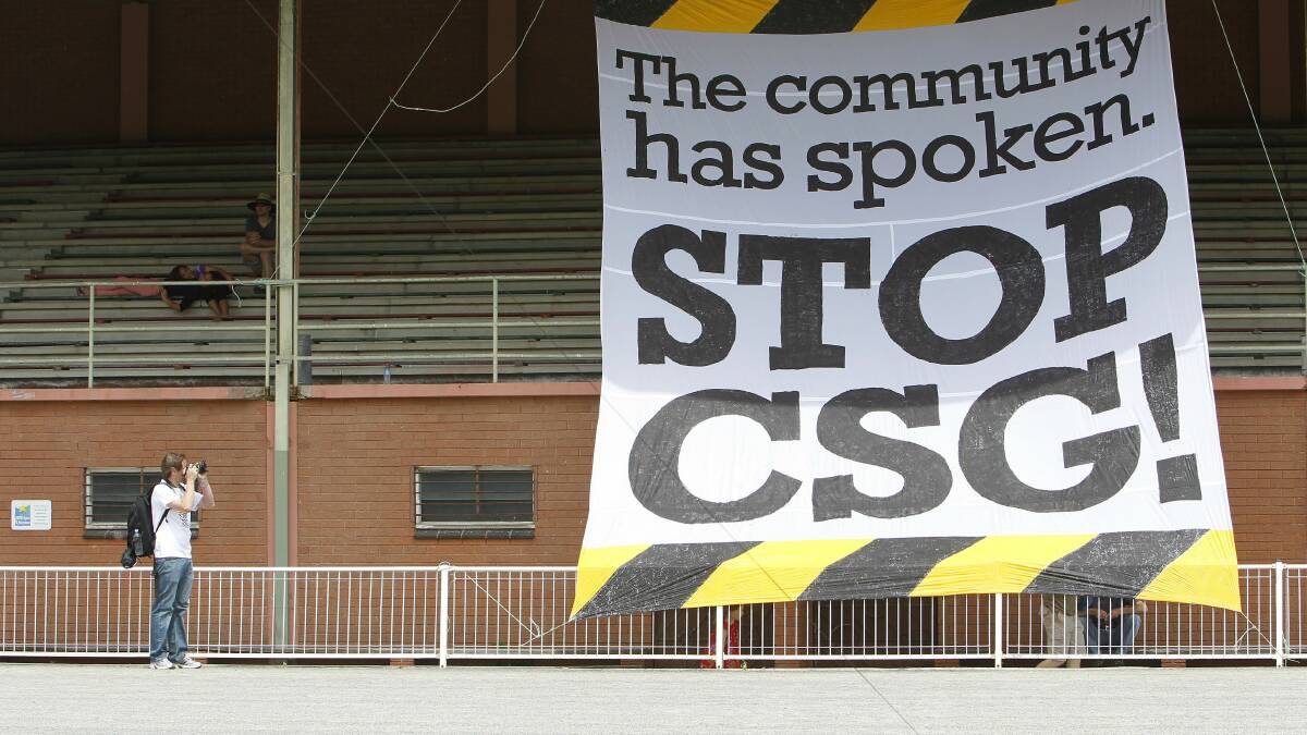 A Stop CSG Illawarra protest at Bulli Showground in 2012.