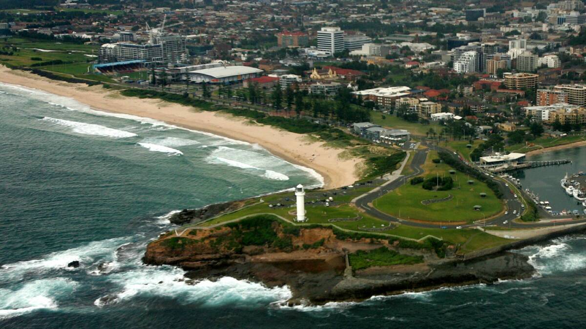 An aerial view of Flagstaff Hill, Wollongong.