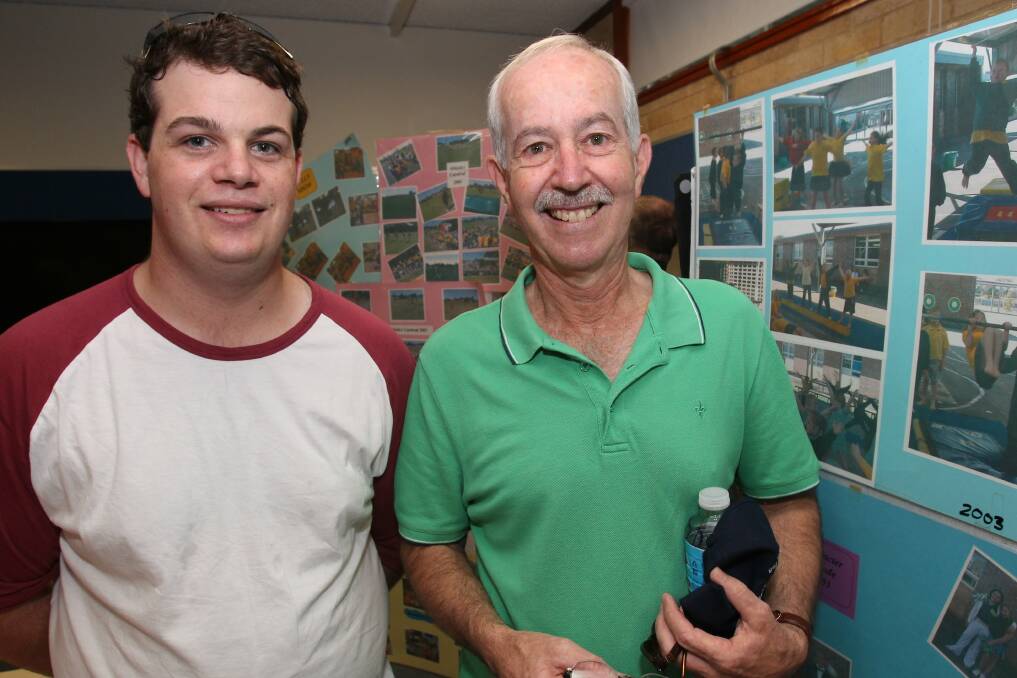 Geoff Chesher and Rod Welsh at Warilla North Public School’s 50th anniversary celebrations.