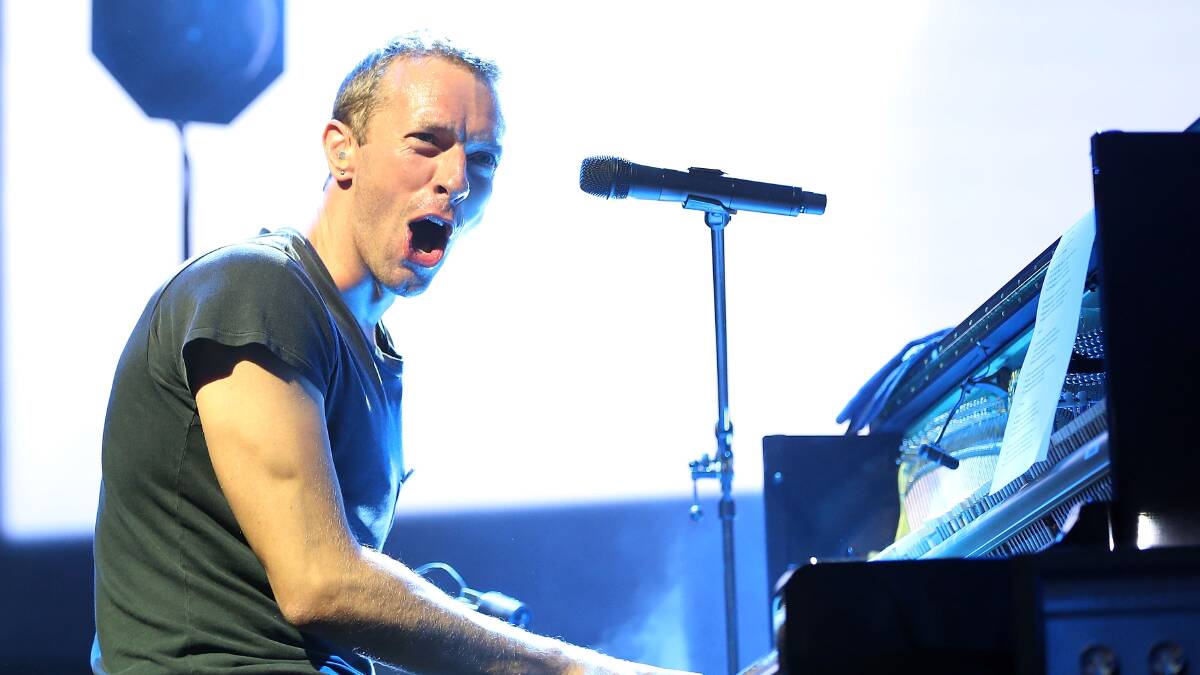 Chris Martin of Coldplay performs at THE Enmore Theatre on June 19. Picture: GETTY IMAGES