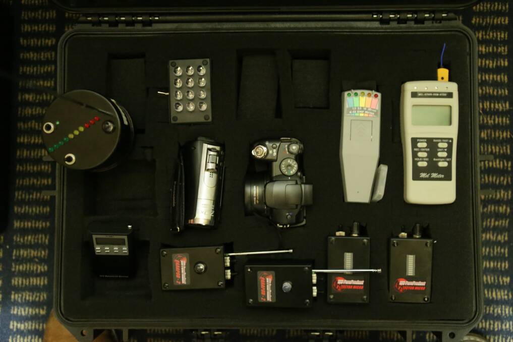  Some of the equipment used in an investigation. Picture: CHRISTOPHER CHAN