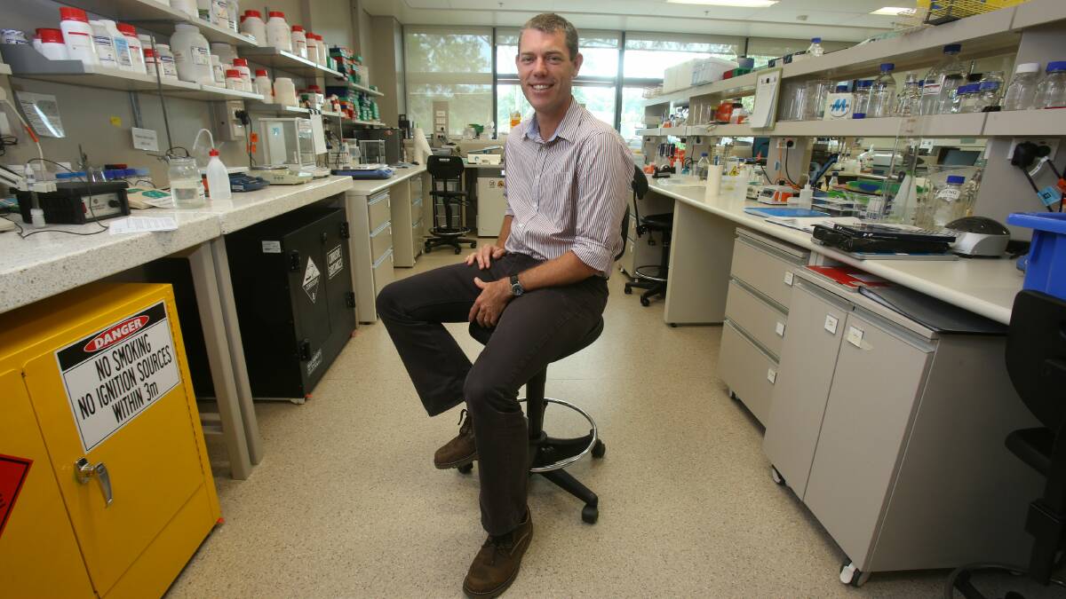 University of Wollongong scientist Associate Professor Heath Ecroyd. Picture: ROBERT PEET