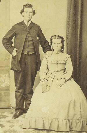 Edward De Lacy Evans with his wife, Julia Marquand, circa 1870. Photo: courtesy of the State Library of Victoria.