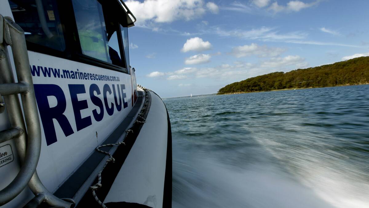 A Marine Rescue vessel responded within minutes of receiving a mayday call. File picture.