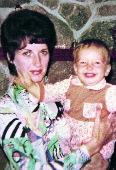 Days of innocence: Carrie, aged 16 months, with her mother. Picture: courtesy of Carrie Bailee