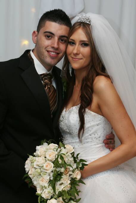 April 6: Elisha Spicer and Gianni Amistani were married at St Francis Xavier Cathedral, Wollongong.