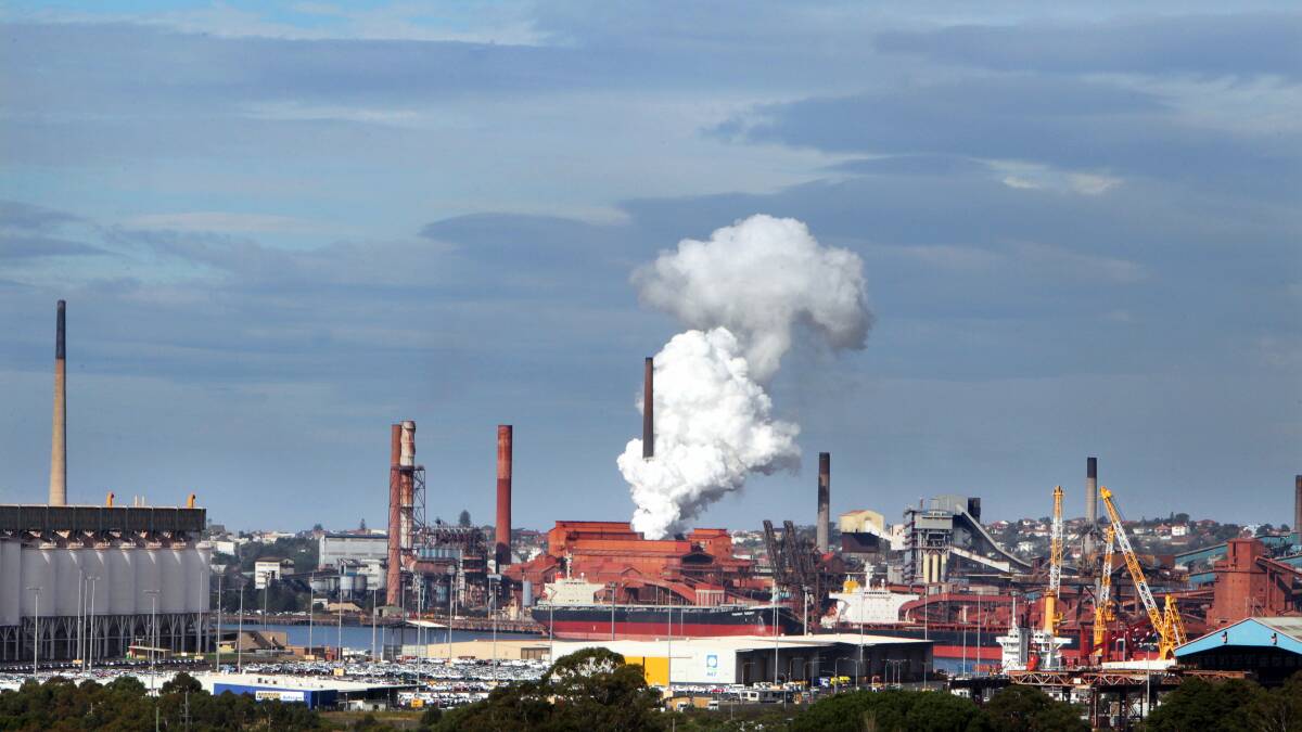 File picture of BlueScope Steel at Port Kembla.