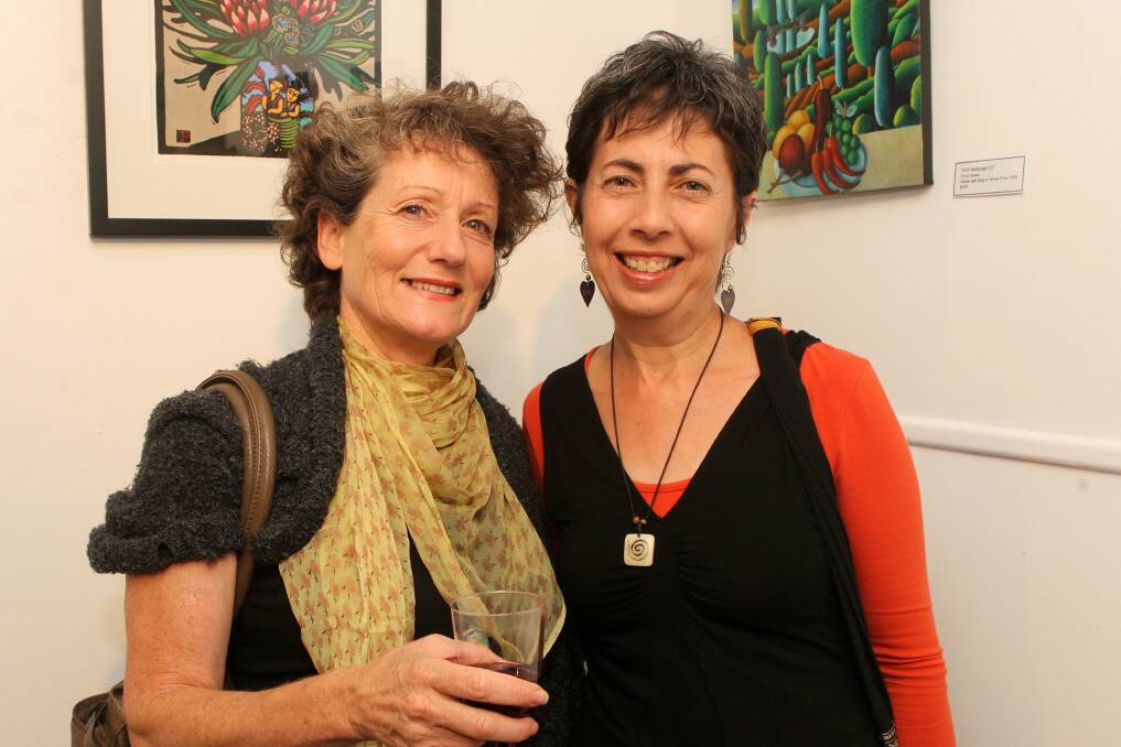 Skye Zaracostas and Susan Fawaz at Art Arena.