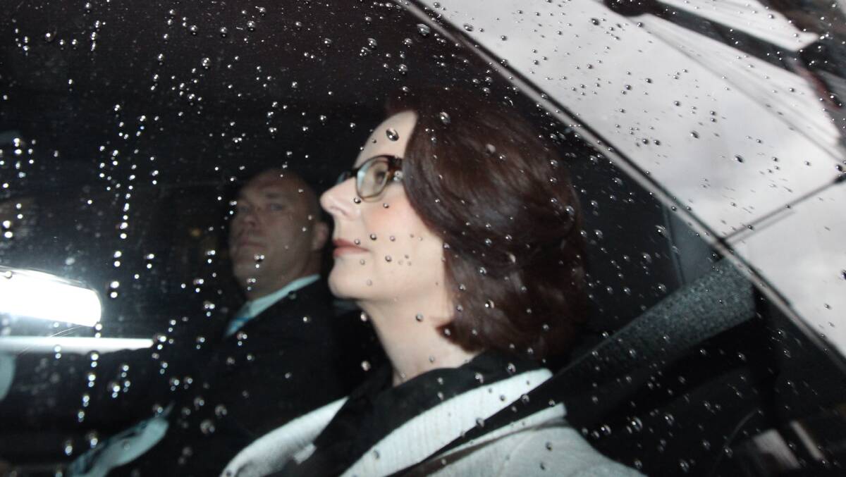 Julia Gillard arrives at the royal commission in September. Picture: PETER RAE